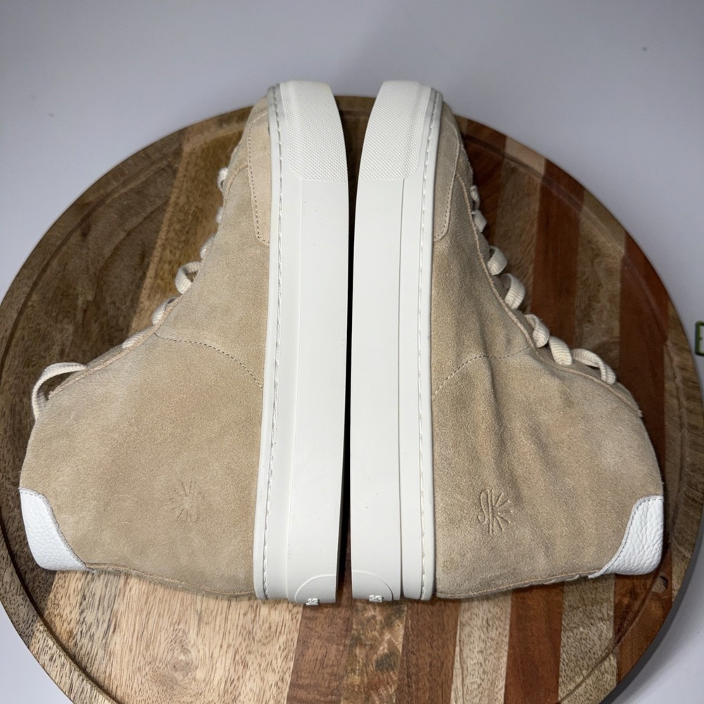 Soludos Women's Size 9.5 Shoes Ibiza Suede High Top Sneaker 1000854-270 Sand New - Picture 9 of 11